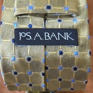 Jos. A. Bank Gold & Blue Silk Tie – NWT 👔✨